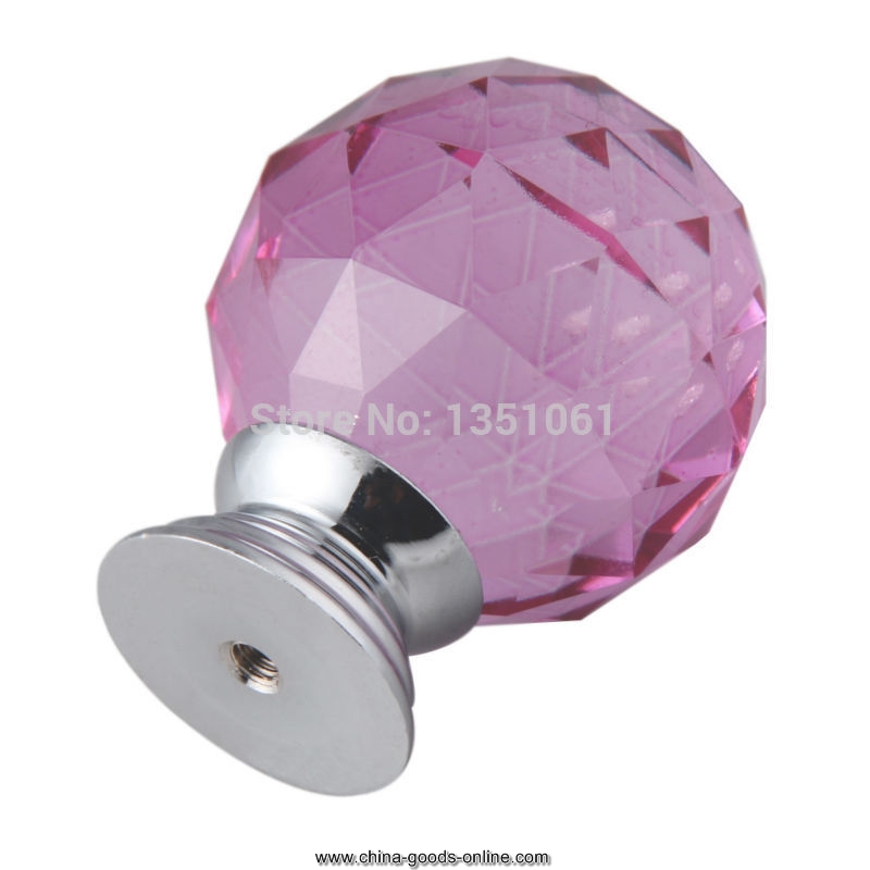 modern furniture sphere light pink crystal single-arch bedroom handles knobs pnlo - Click Image to Close