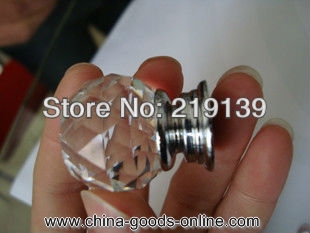 10pcs 30mm clear crystal diamond furniture drawer kitchen cabinet door dresser knobs and handles pull