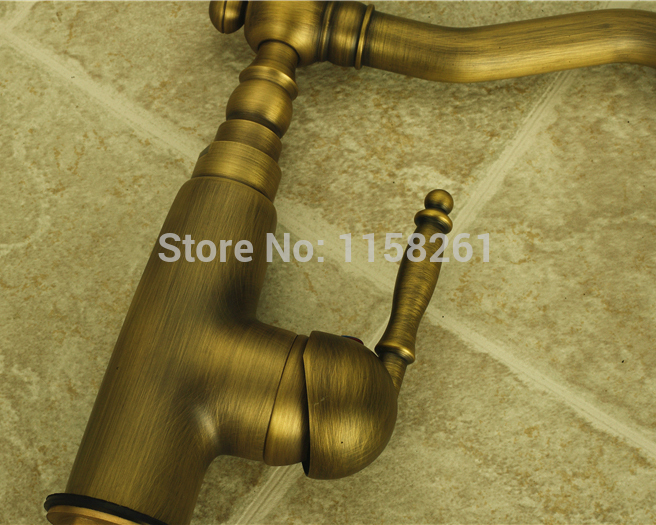 antique brass finish 360 degree swivel brass faucet bathroom basin sink mixer bath&kitchen vanity faucet zly-6719