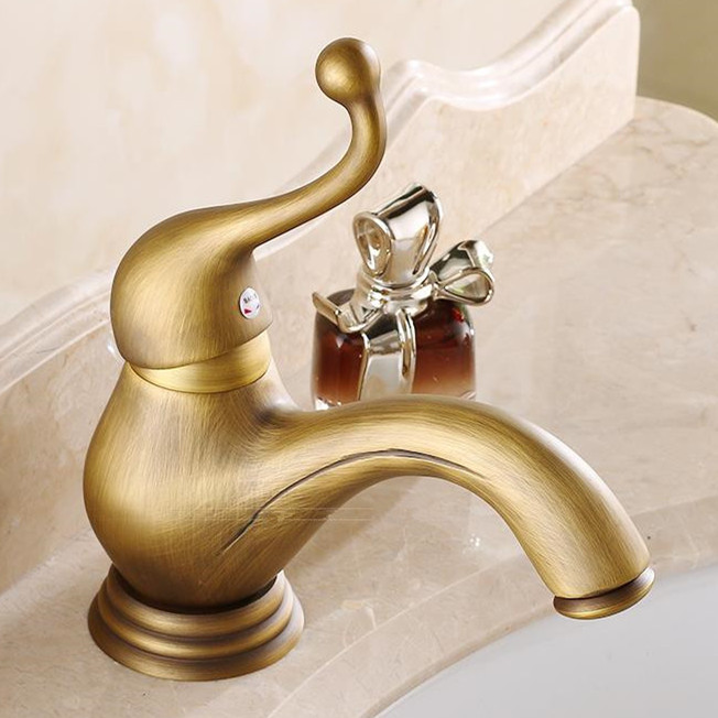 antique brass finishing basin faucets single hand and cold wash basin tap water tap bath sink faucet zly-6650