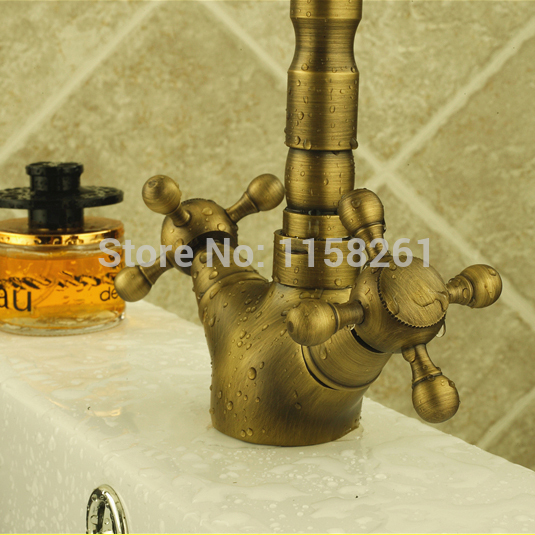 antique bronze finish 360 degree swivel brass faucet bathroom basin sink mixer bath& kitchen taps faucet zly-6711f