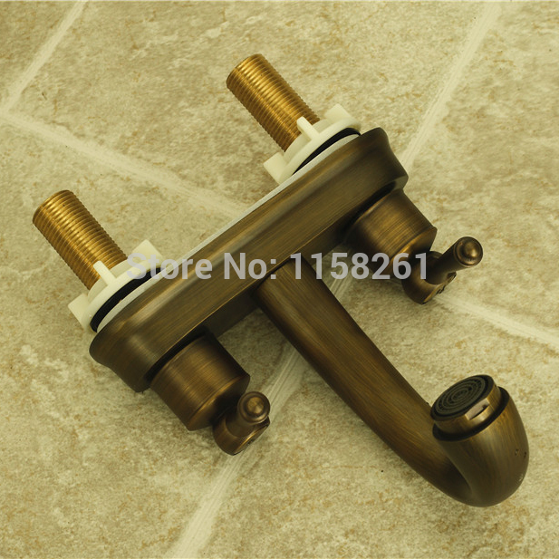 low-cost 3 in 1 combo sets bathroom basin antique faucet bronze brushed and brass body mixer tap zly-6732