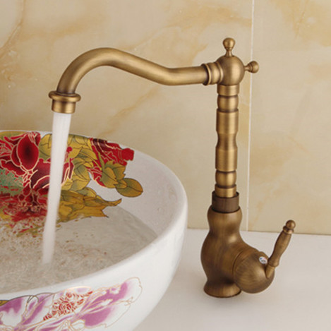 new tide of european retro style and bronze brushed surface bathroom basin faucet by brass body mixer tap zly-6718