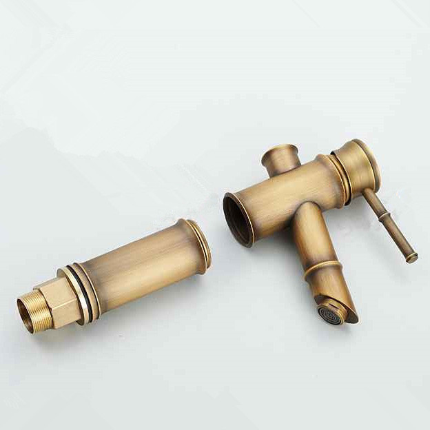 nice deck mounted single hole antique brass faucet bath kitchen basin sink mixer tap banheiro water tap zly-6656