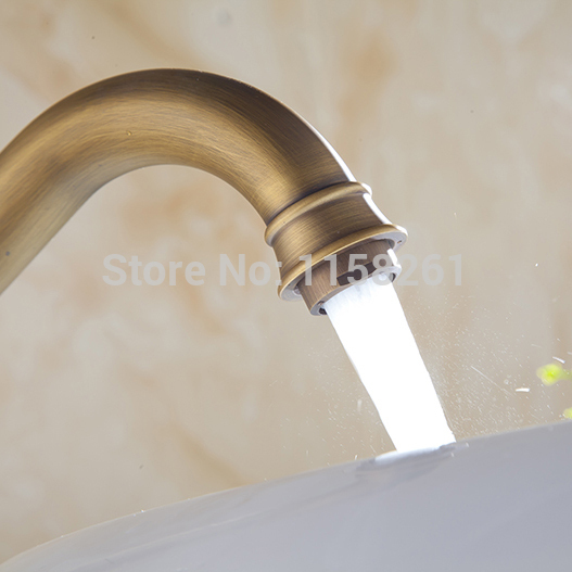 whole and retail classic single hole bathroom sink faucet antique brass &cold basin mixer tap al-9208f