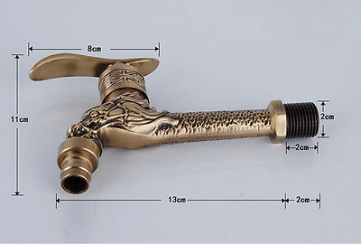antique brass extend washing maching faucet bathroom bibcocks cold water tap