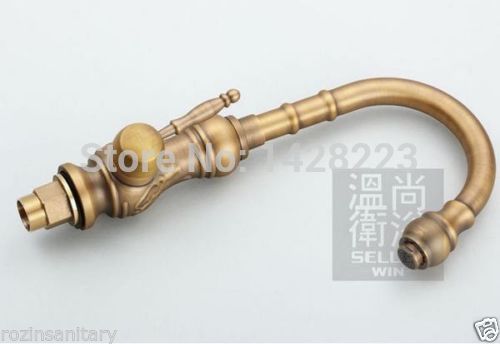 antique brass retro style and cold water brass kitchen faucet deck mounted swivel spout kitchen mixer tap