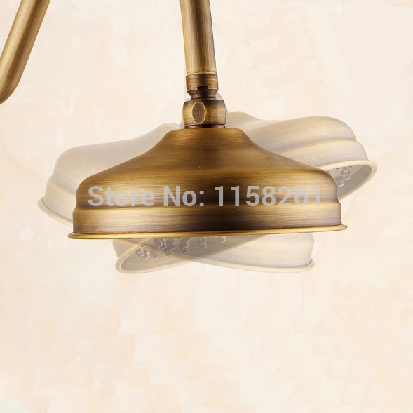 new arrival antique brass finish bathroom rainfall shower durable brass construction faucet set home decoration mixer tap 9137