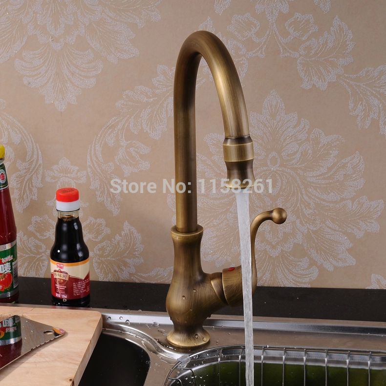 antique bronze finish kitchen faucets kitchen tap basin faucets single hand and cold wash basin tap hj-6715