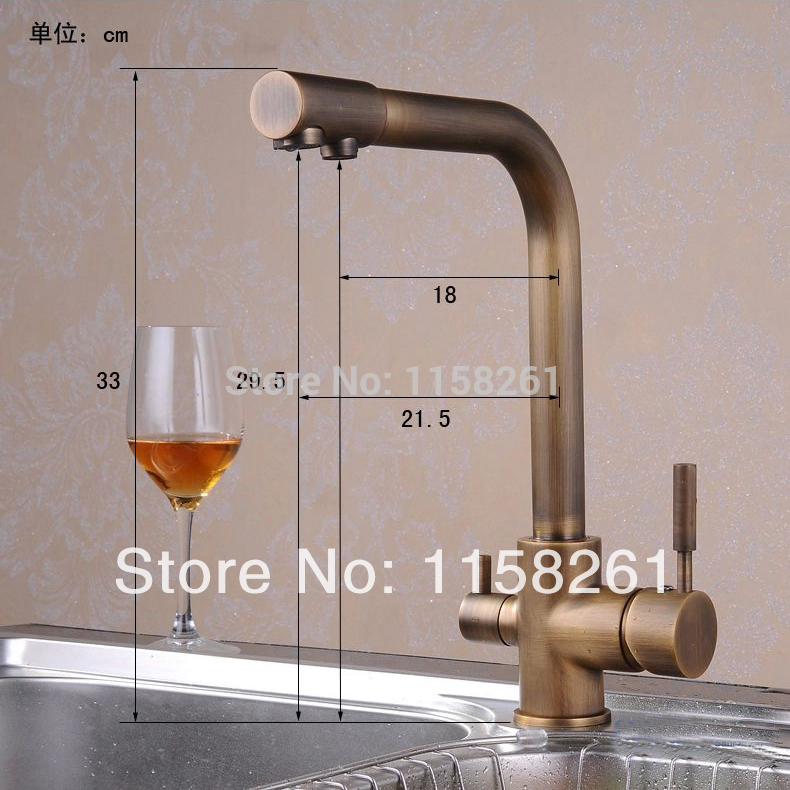 fashion antique kitchen swivel basin sink deck mounted torneira cozinha single handle faucet mixer tap hj-0175f