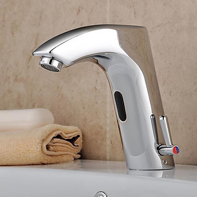 bathroom basin sink faucet with automatic sensor water waterfall tap for bathroom,torneira para de banheiro misturador