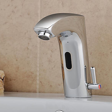 bathroom basin sink faucet with automatic sensor water waterfall tap for bathroom,torneira para de banheiro misturador