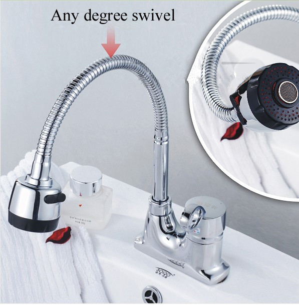 brand new deck mounted bathroom sink mixer tap, and cold water