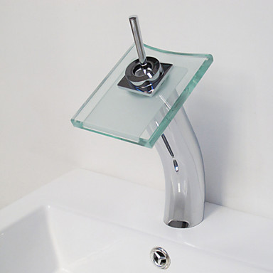 contemporary glass waterfall bathroom sink faucet tap ,torneira para de banheiro modocomando