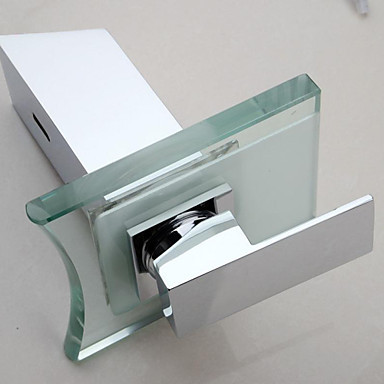 contemporary waterfall tap for bathroom sink faucet -chrome finish,torneira para de banheiro modocomando