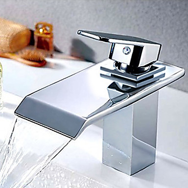 contemporary waterfall water bathroom sink faucet tap, torneira para de banheiro dourada
