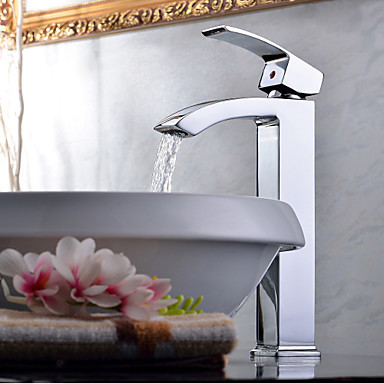 elegant brass bathroom sink faucet tap - chrome finish (tall),torneiras para de banheiro misturador