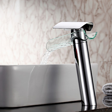 glass water waterfall bathroom sink basin faucet tap ,torneira para de banheiro modocomando