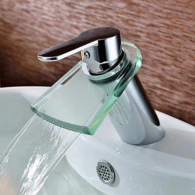 glass water waterfall tap for bathroom sink faucet,torneiras para de banheiro modocomando