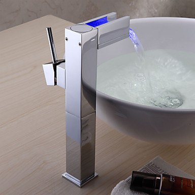 led bathroom sink faucet with color changing led waterfall water tap ,torneiras para de banheiro misturador