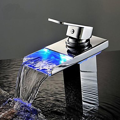led bathroom water faucet tap with led light contemporary waterfall faucets,torneira para de banheiro misturador