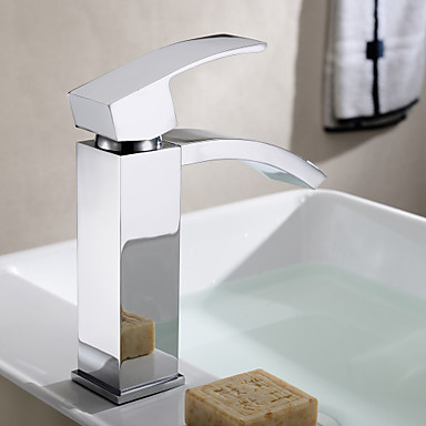 waterfall tap for bathroom contemporary brass bathroom basin sink faucet ,torneiras parede de banheiro misturador