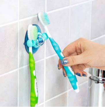 bathroom wall suction couple toothbrush holder, sucker toothbrush rack, bathroom set