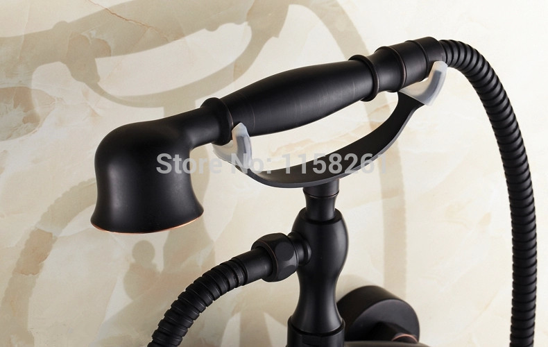 black antique brass european design phone style double handles bath and shower mixer faucet sy-017r