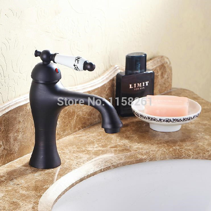 beautiful oil rubbed black bronze single handle deck mounted bathroom basin sink mixer tap faucet sy-332r