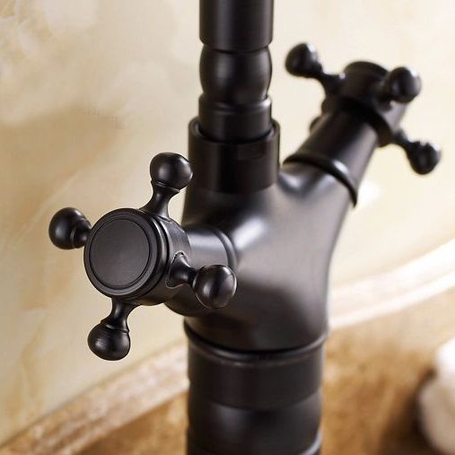 black antique brass double handle bathroom basin mixer tap sink faucet vanity faucet bath faucet mixer tap 6712k