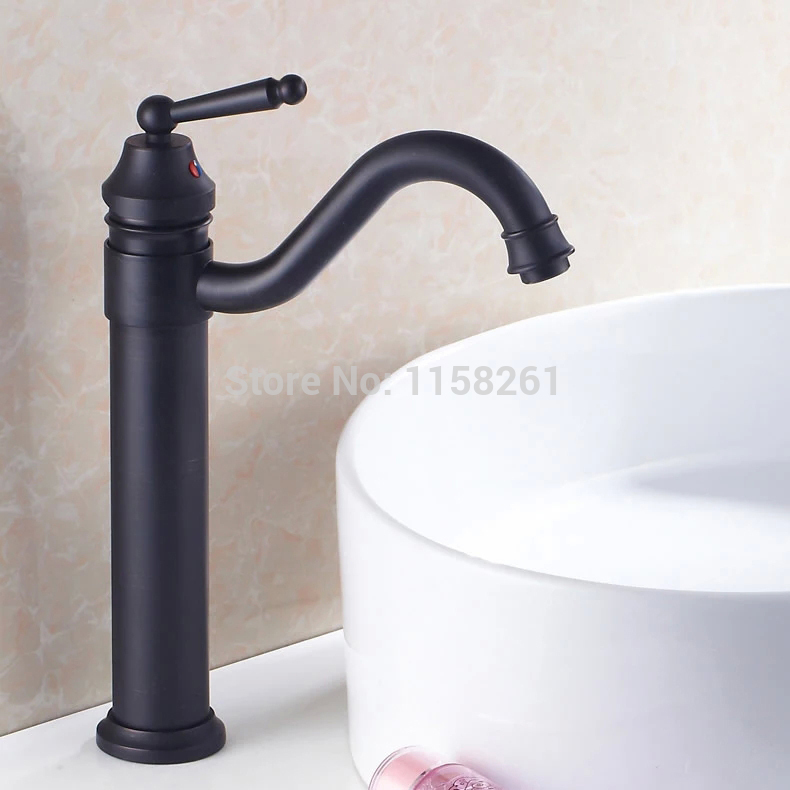 classic black antique bathroom basin faucet brass bathroom faucets single handle 6633h