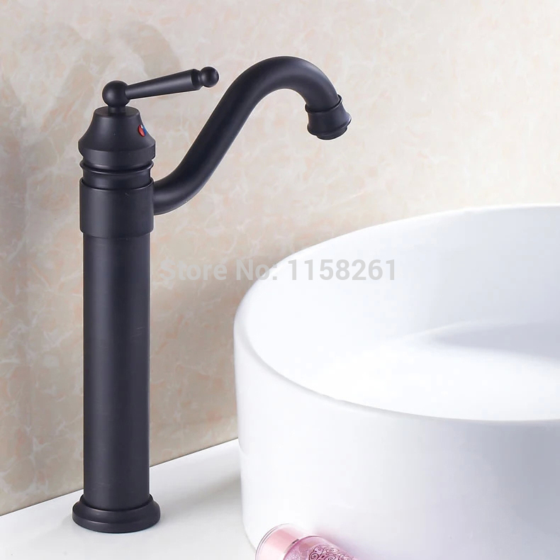 classic black antique bathroom basin faucet brass bathroom faucets single handle 6633h