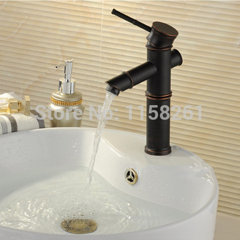 oil rubbed bronze copper bathroom basin faucet & cold water mixer tap single ceramic handle hole black bronze faucet sy-327r