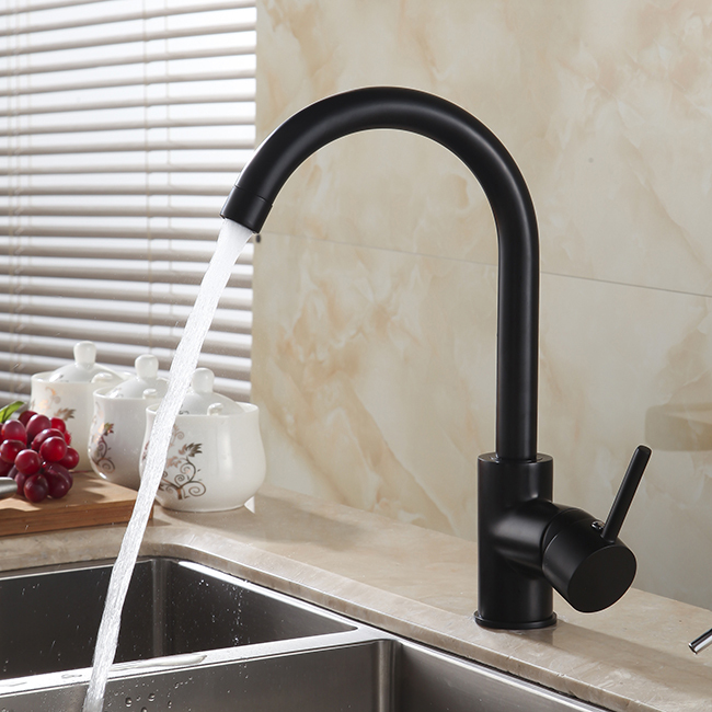 360 degree rotating copper black kitchen faucet and cold water vegetables basin sink mixer tap gyd-7114r - Click Image to Close