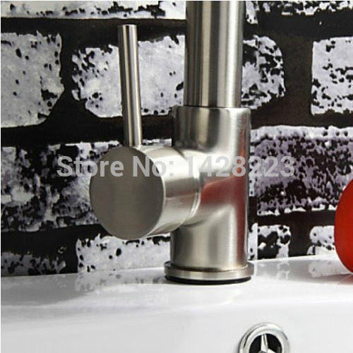 brushed nickel pull down sprayer and cold water kitchen sink faucet deck mounted swivel spout kitchen mixer tap