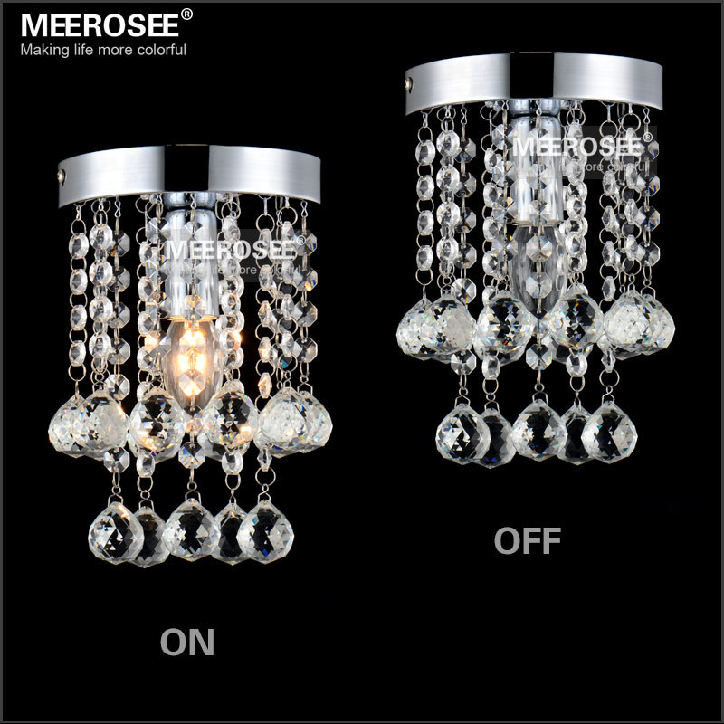 1 light crystal chandelier lighting fixture small clear crystal lustre lamp for aisle stair hallway corridor porch light