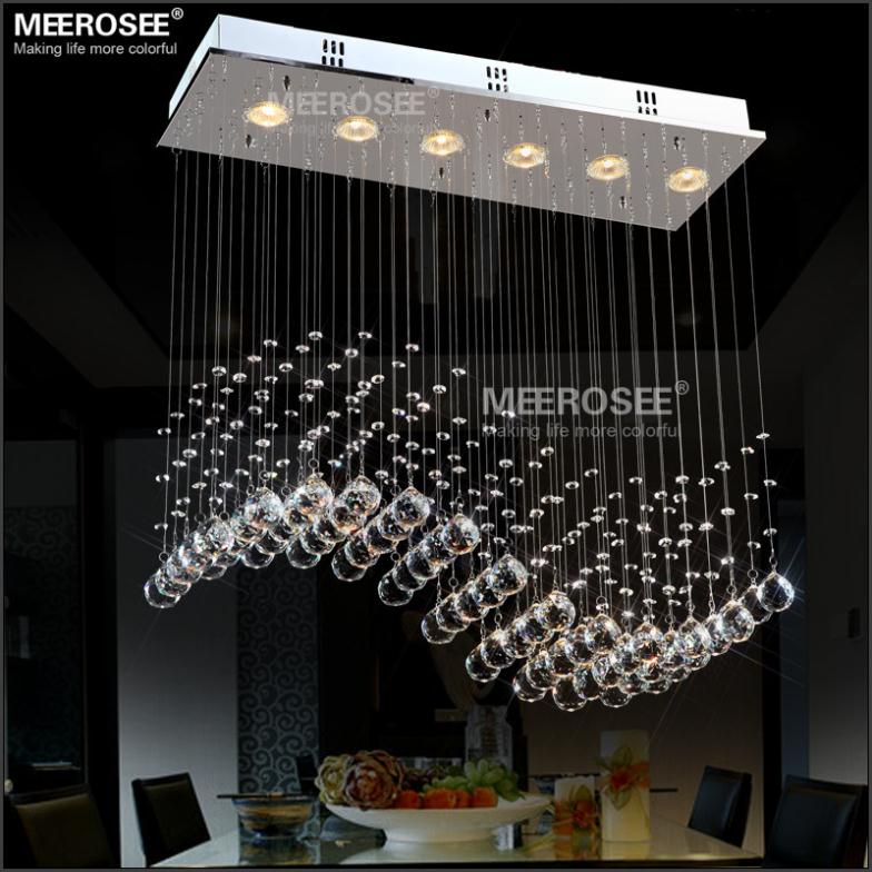 fast crystal chandelier light crystal curtain wave light fitting for dining room, bedroom, foyer and ceiling md8495