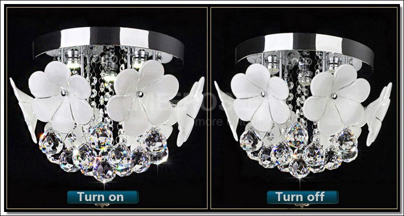 flush mounted flower crystal chandelier light fixture cristal lustres aisle porch hallway corridor lamp for ceiling - Click Image to Close