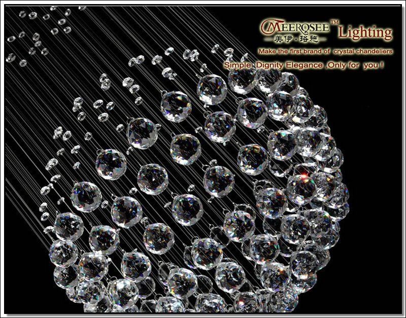 long spiral crystal ceiling lights clear crystal light fixture lustres lamp for stairs / foyer/ hallway prompt shipment md2097