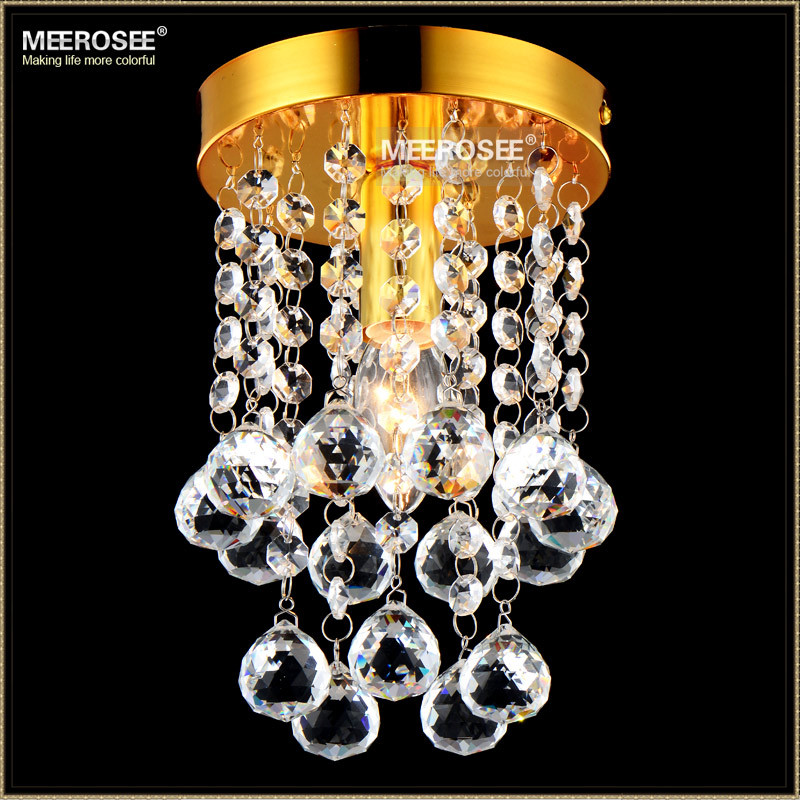 luxury crystal chandelier lighting meerosee lighting chrome or gold lustre fixtures md3038 d150mm h230mm