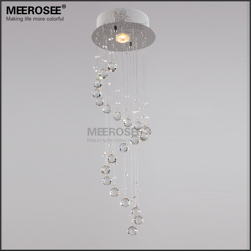 spiral crystal chandelier light fixture flush mounted crystal lustre stairs porch aisle hallway light