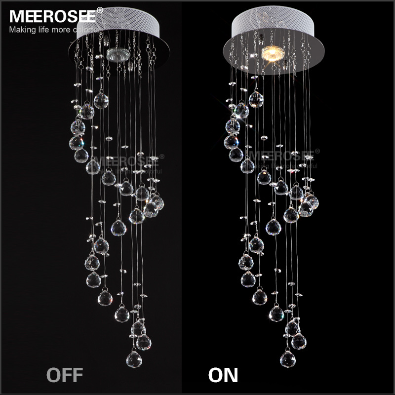 spiral crystal chandelier light fixture flush mounted crystal lustre stairs porch aisle hallway light