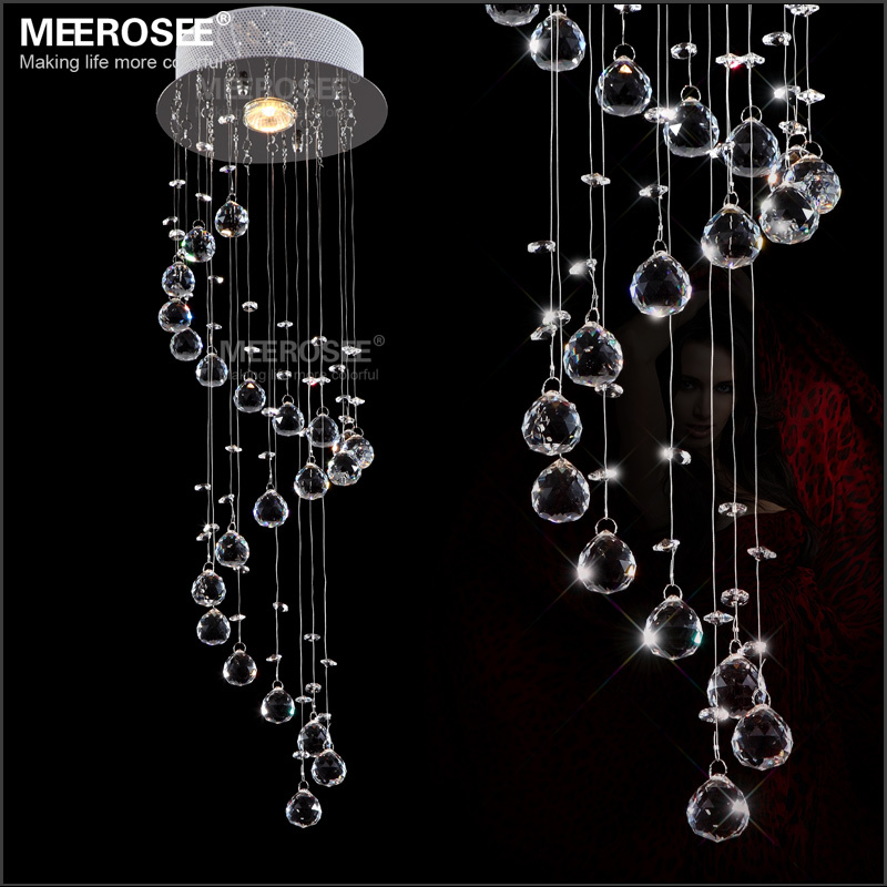 sprial crystal chandelier light modern crystal light/ lamp for aisle porch hallway stairs with gu10 light bulb guarantee