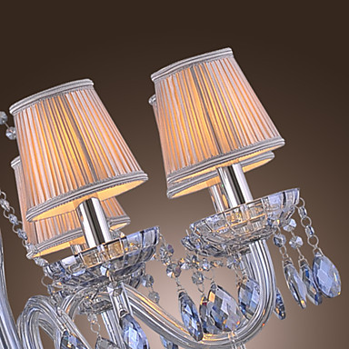 110v-220v 8 lights glass led modern bule crystal chandelier lamps ,lustres de crystal,lustre de cristal