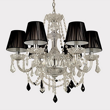 110v-220v big large modern led crystal chandelier with 6 lights chandeliers , lustres de sala,lustre de cristal