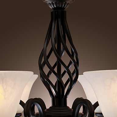 110v-220v black antique style led chandelier 6 lights lamp chandeliers home lighting for dinnig living room