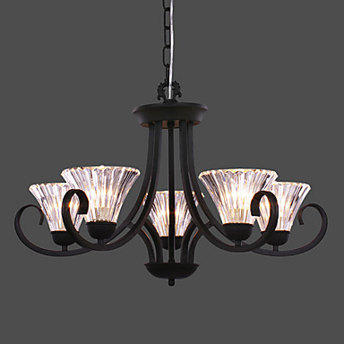 110v-220v black modern led chandelier 5 lights lamps chandeliers home lighting for dinnig living room
