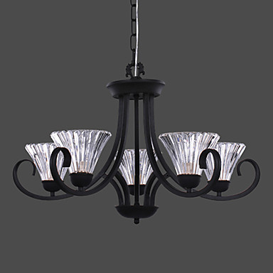 110v-220v black modern led chandelier 5 lights lamps chandeliers home lighting for dinnig living room