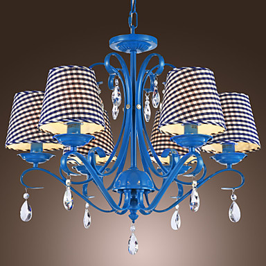 110v-220v bule irom modern led chandelier lamps with 6 lights chandeliers of dinnig living room