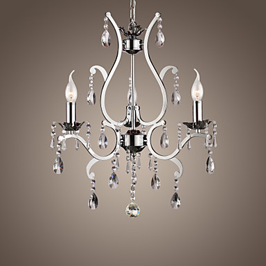 110v-220v chandeliers led crystal chandelier lamps with 3 lights in metal, lustres de crystal,lustre de cristal